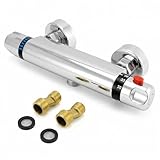 QWORK mitigeur douche thermostatique, sortie de vanne G1/2 