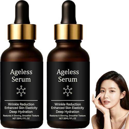 Suero antiedad para mujeres, suero Ageless para reafirmar y alisar la piel, hidratación profunda, suaviza las arrugas y líneas finas, adecuado para todo tipo de pieles. (2 unidades)