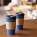 Disposable Coffee Cups With Lids - 16 oz To Go Coffee Cups (80 Set) With Sleeves and Tight Lids Prevent Leaks. Paper Hot Cup Holds Shape With Hot, Cold Drinks. Insulated to Protect Fingers from Heat!