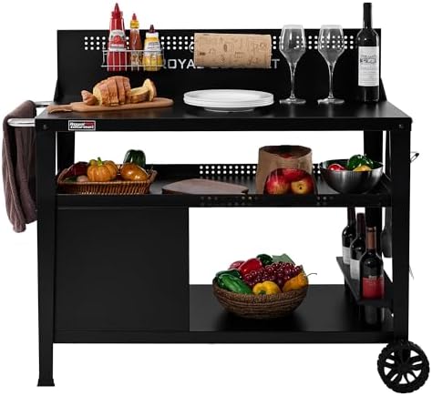 Amazon.com: Royal Gourmet PC4401B 3-Tier Dining Cart with Wind Guard ...