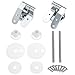 QWORK Toilet Seat Sturdy Hinge Replacement Parts, 2 Set Stainless Steel Hinge Mountings with Bolts and Nuts