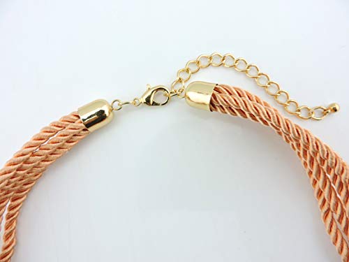 Firstmeet Women's Multi Strand Chunky Glass Beads Orange Rope Collar Necklace (Xl-1013-Orange) #TOP4