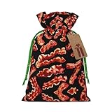 Bolsa pequeña con cordón para regalos, bolsa de regalo reutilizable, para regalos de vacaciones y fiestas