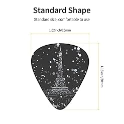 Plectres de guitare Paris Tour Eiffel 12 médiators tendance durables dans une boîte pour ukulélé guitare électrique basse - Les Beatles, Paul McCartney, John Lennon, RIngo Starr, George Harrison Plectres de guitare Paris Tour Eiffel 12 médiators tendance durables dans une boîte pour ukulélé guitare électrique basse – Image 4