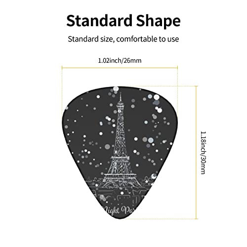 Plectres de guitare Paris Tour Eiffel 12 médiators tendance durables dans une boîte pour ukulélé guitare électrique basse - Les Beatles, Paul McCartney, John Lennon, RIngo Starr, George Harrison Plectres de guitare Paris Tour Eiffel 12 médiators tendance durables dans une boîte pour ukulélé guitare électrique basse – Image 5