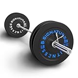 Fitvids Olympic 2' Bumper Plates Set Including 160LB Weight Plates Set & 7FT Olympic Barbell Bar(205 Pounds Total), Multiple Packages