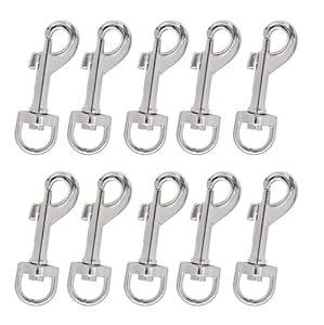 Alppihym 10 Stück Drehgelenk Schnellverschlusskarabiner Set