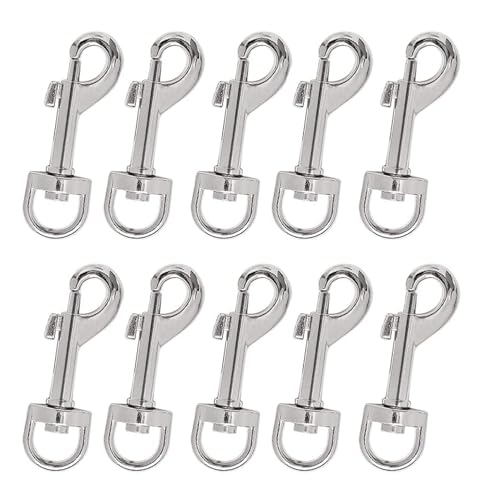 10 Stück 51 mmPraktisches Set mit Karabinerhaken mit Drehgelenk, Scherenkarabiner und Schlüsselkarabiner - HaustierhalsbandIdeal für Schlüssel und mehr”