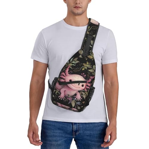 Mochila crossbody deportiva ligera y duradera rosa miniatura 7