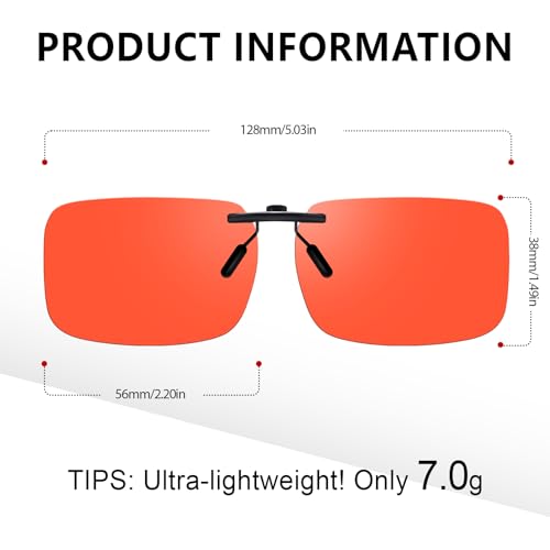 Image of DreamCalf 2 Pack Clip On Blue Light Blocking Glasses for Men Women,Fit Over Glasses for Computer, TV, Reading