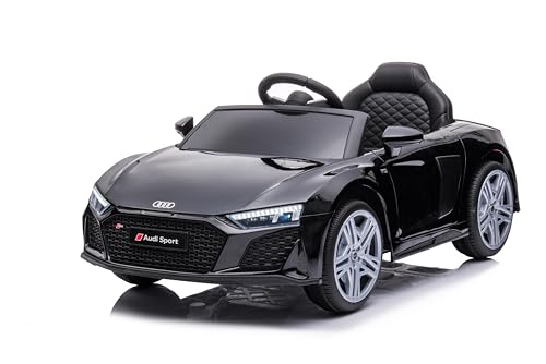 Baroni Home Voiture électrique pour Enfants Audi R8 Sport, 12V avec MP3, Voiture télécommandée en Option, siège en Cuir écologique, Portes ouvrantes,...