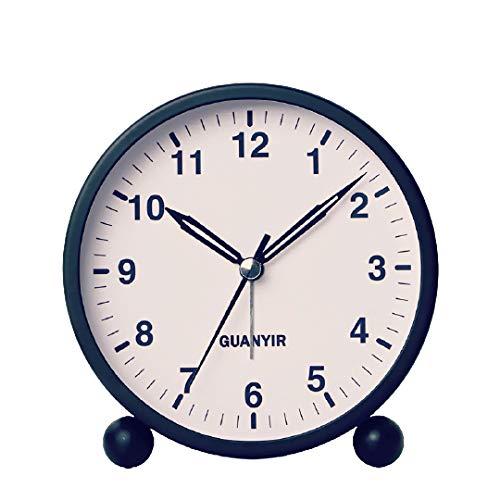 Yangoo Niños Despertador Silencioso Relojes de Cama Luz Nocturna Música Despertador Lindo Mini Reloj de Viaje Despertador de Escritorio Silencioso Despertador Regalo para Niños Niñas,B Cover