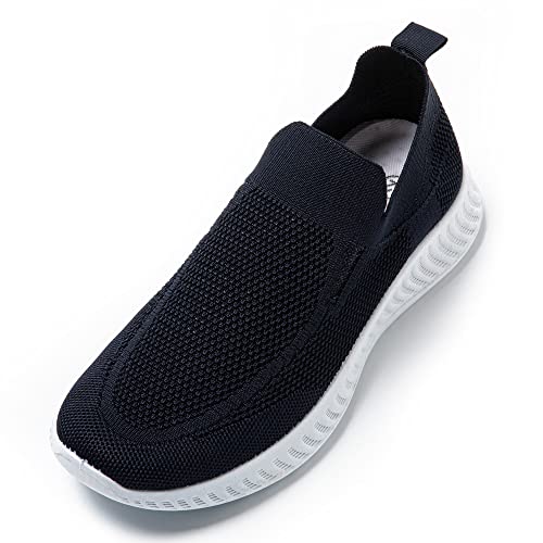 JOMIX Chaussure sans Lacets Hommes Chaussures Slip on Hommes Chaussures de Marche Hommes Sneakers Respirantes Légères Confortables (Marine, 43 EU)