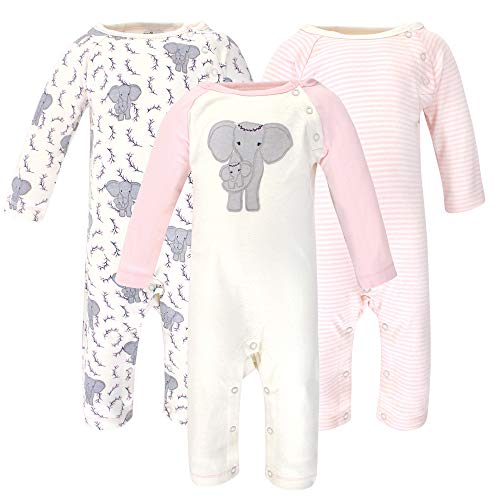 Image of Touched by Nature Baby Girls' Organic Cotton Coveralls