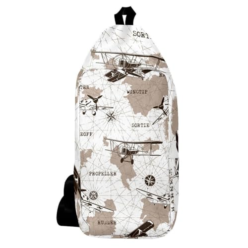 Sac à dos à bandoulière pour voyage et loisirs au motif carte du monde multicolore