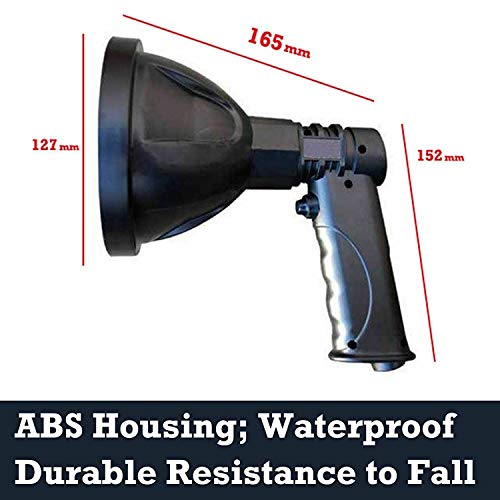 5inch Hunting Spotlight Kit-Rechargeable Handheld Lightweight Built-in Battery Waterproof Searchlight 6000K Bright Light for Hunting Farming Camping Lamp Boating Home Security Four-Wheel Driving