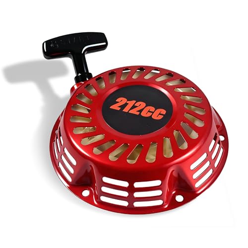 Recoil Pull Starter Start fit for Predator 212cc 196cc Engine for Honda GX160 GX200 for Coleman CT200U BT200X Mini Bike Go Kart Generator Lawn Mower 28400-ZH8-013ZARed