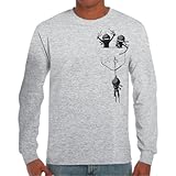 the Fan Tee Camiseta de Adulto de Manga Larga de Hombre Divertidas Bolsillo Gracioso y Divertido, Humor, Terror, Risas, Video Juegos, Anime, Caricaturas Ninjas 005 L