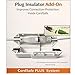 Extension Cord Connection Protector by CordSafe Plus, Weather-Resistant, Fits 18–12 AWG, Helps Keep Plugs Secure, Made in USA (Orange, 3 Pack)
