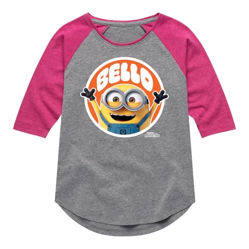 Despicable Me Minions - Bello Minion - Toddler & Youth Girls Raglan Graphic T-Shirt