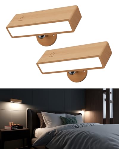 YiLaie Wall Sconces Battery Operated Set of Two,Rechargeable Wall Lamps