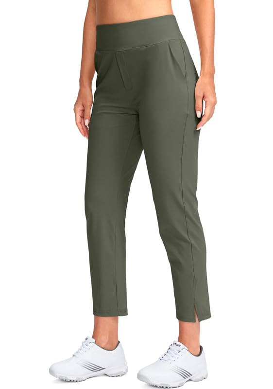Image of YYV Women's Golf Pants High Waist Stretch Ankle Pants with Pockets