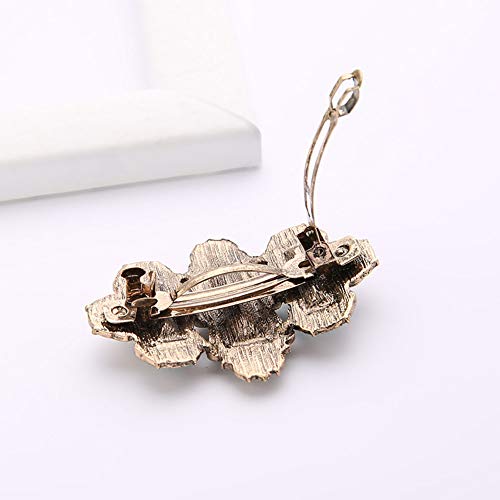 2 peças presilhas de cabelo femininas de cristal natural feitas à mão presilhas de cabelo de metal e