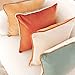 MONDAY MOOSE Decorative Throw Pillow Covers Cushion Cases, Set of 4 Soft Velvet Modern Double-Sided Designs, Mix and Match for Home Decor, Pillow Inserts Not Included (18x18 inch, Orange/Teal)