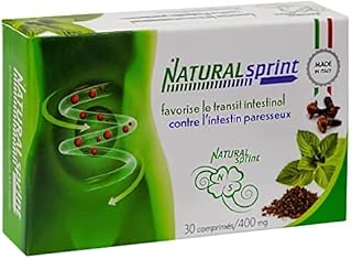 Natural Sprint – Laxatif puissant constipation pour adultes, 100 % naturel, soulage rapidement la constipation et favorise le transit intestinal - 30 comprimés, 400mg