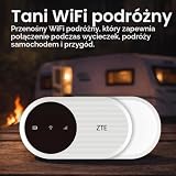 ZTE MF920, CAT4/4G LTE Mobile Wi-Fi, odblokowany tani przenośny hotspot, podłącz do 32 urządzeń, bateria 2000 mAh, z bezpłatną kartą SIM SMARTY - biały