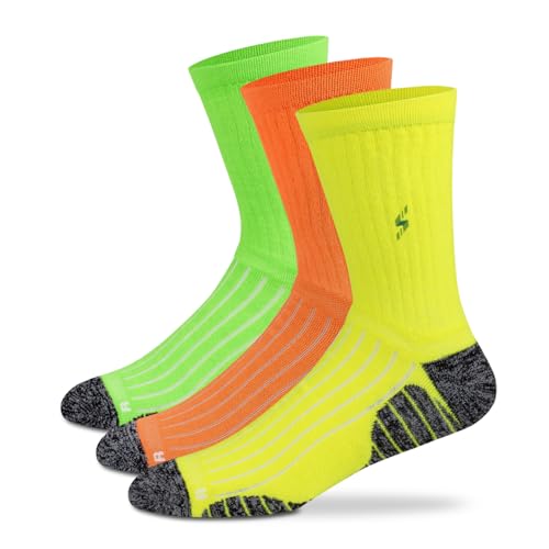 Image of Supersox Calf Length Sports Socks For Men Combo, Made With Durable Breathable Cotton, Anti Odour, Anti Bacterial, Anti Sweat, Moisture Aborbant with Thick Cushioned Bottom (Multicolor, Pack of 3)