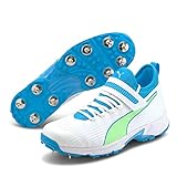 Sneaker PUMA Herren 19.1 Bowling Cricket Shoe Schuhe Klettverschluss Weiß/Blau 46