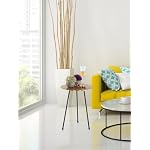 Beistelltisch Metall Dekotisch Hilton ø 35 x H 45 cm rund Aluminium mit Struktur Farbe Gold – Bild 2