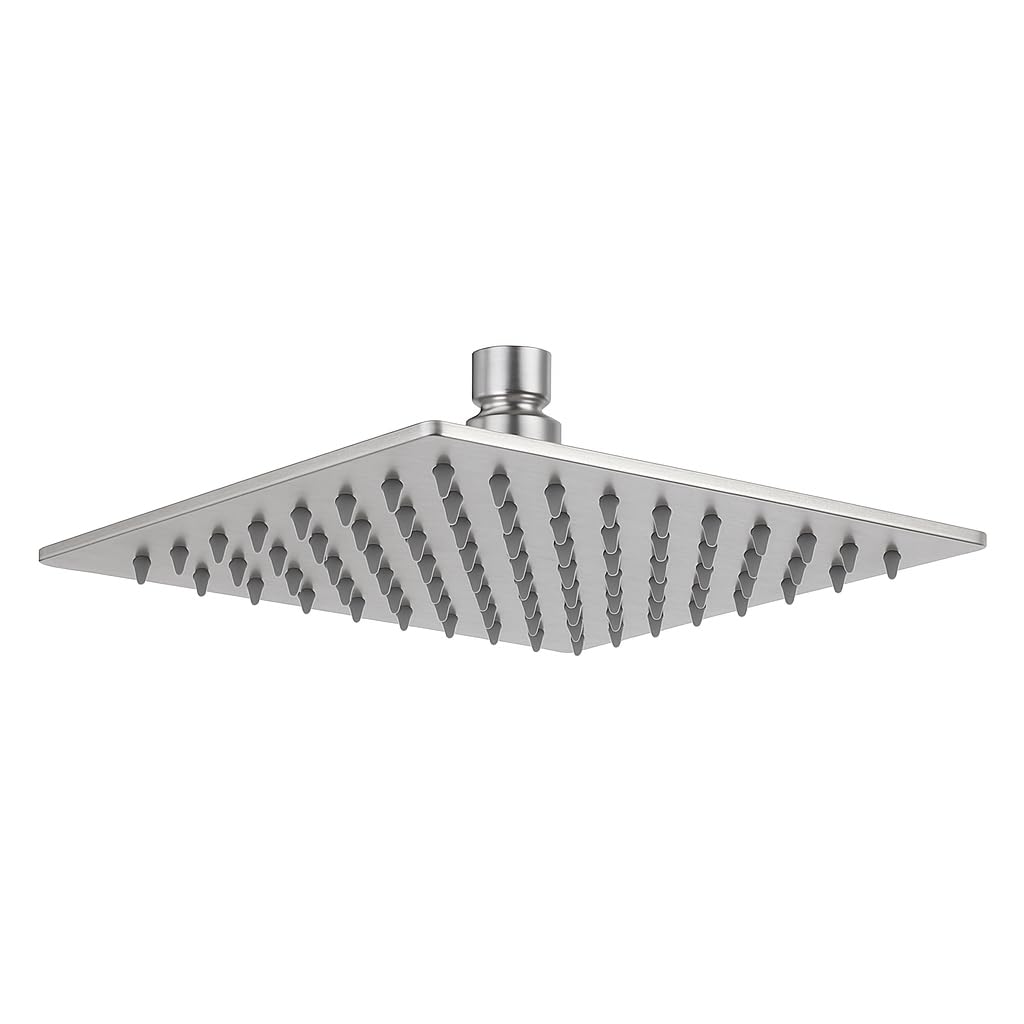 Kallä – Rociador de Ducha Extraplano Cuadrado o Redondo – Universal, Alta Presión y Antical – Acero Inoxidable, Diseño Moderno – Disponible en 20, 25, 30 y 40 cm (Cuadrado, 40 cm)