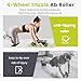 WONDER CORE Slide Fit: Ab Roller Wheel with Elbow Support, Automatic Rebound Ab Abdominal Exercise Roller Wheel, Abs Workout Equipment, Fitness Rolling Board with Knee Pad for Home Gym (Green)