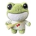 LJMDD Peluche Rana Cartoon, Morbido Simpatico Peluche in Piedi, per Ragazze Ragazzi (Rosa Verde Blu, Taglia Unica) (Cuore Bianco Verde Taglia Unica)
