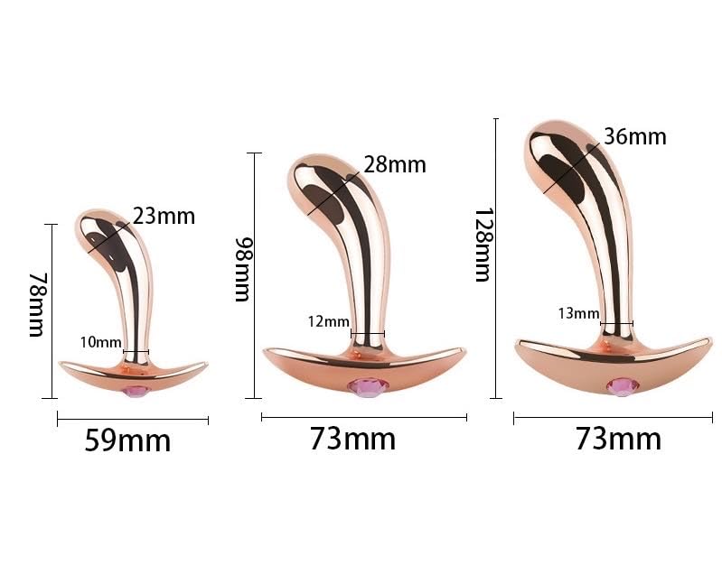 Amazon.com: Rose Gold Metal Butt Plug Anal Plug Anal Sex Toy for Men and  Women, 3 Different Sizes Butt Plugs Luxury Prostate Massager (S) : Health &  Household