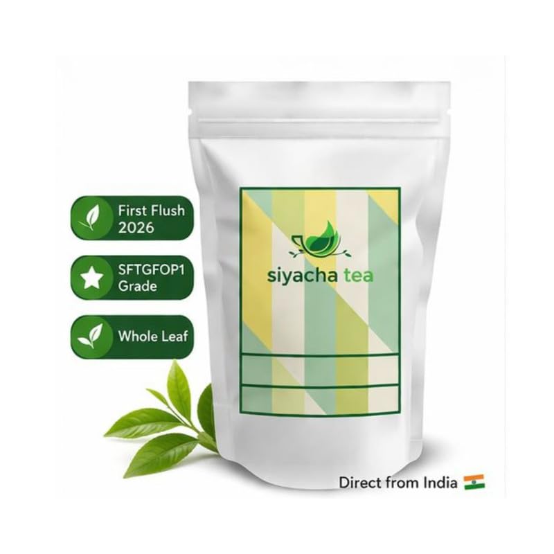 Image of Siyacha Tea 2026 Assam First Flush FBOP, 1Kg Pouch, Premium Single Estate Loose Leaf Black Tea, Fresh Harvest, Bold Taste & Rich Liquor