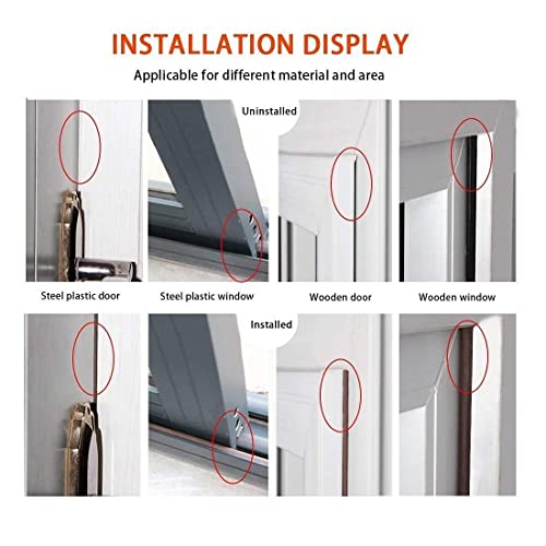 Image of Breewell Window Sealing Strips, Door Sealing Strip for Home, Door soundproofing Self-Adhesive Gap Sealing Tape-Brown, (pack of 5)