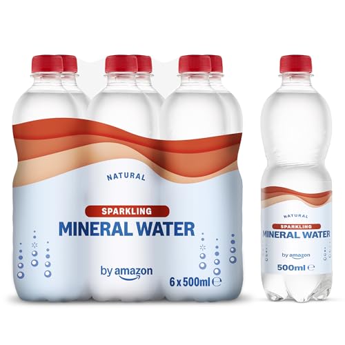 by Amazon Agua Mineral Natural Con Gas, 6x500ml