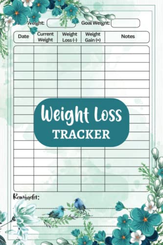 Weight Loss Tracker: Track Your Weight Loss Goals | A Simple Log Book To Record, Monitor & Keep Track Of Your Body Weight | Weight Loss Journal and Weekly Weigh In