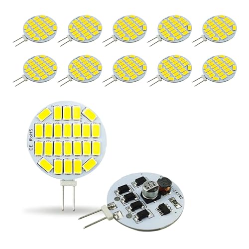 eufeifeiegds 10 Px 12V24V ی^X|bgCg 5730 15LED/24LED Ȃ Wt[h {[gCg LED G4d p(NatureWhite,10pcs 24leds G4 led)