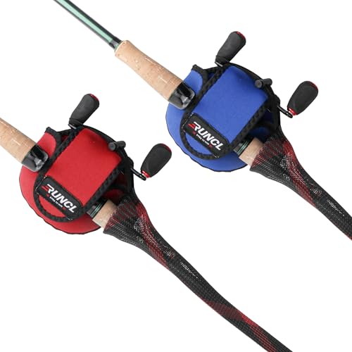Image of RUNCL Fishing Rod Sleeves & Reel Bags, Spinning /Casting Rod Socks & Spinning /Baitcasting Reel Covers - Protection Solution, Space Saver, Perfect Storage - Fishing Pole Sleeves & Reel Pouch (2 Pack)