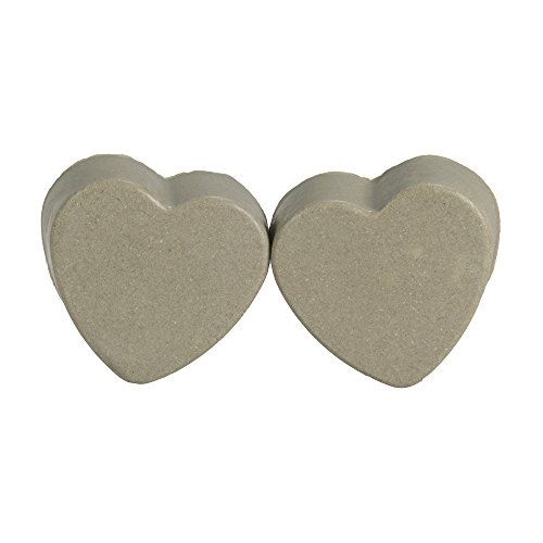 Lava Love Heart Shape Vegan Soap Made with Volcano Volcanic Ash Organic Shea Butter (Bentonite, Zeolite, Pumice) Two 3.5 Ounce Bars