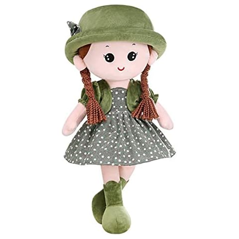Niedliche Kuschelpuppe Baby Mädchen Puppe Weiche Stoffpuppe Plüschpuppe Kleinkinder Plüsch Spielzeug Püppchen Ragdoll Prinzessin Puppe Geburt oder Taufe Cover