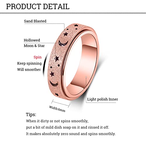 image for AmorArtSky Spinner Ring for Anxiety Relief Fidget:Anxiety Ring for Wom