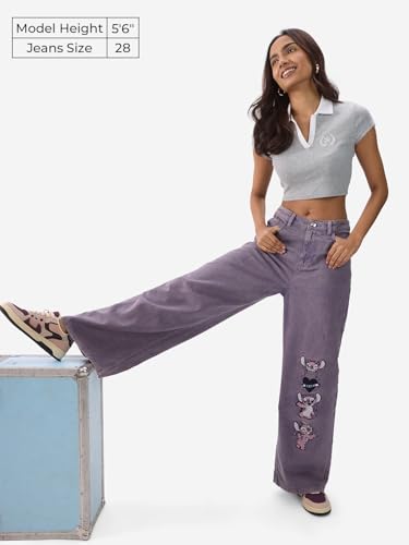The Souled Store purple cotton jeans – image 2