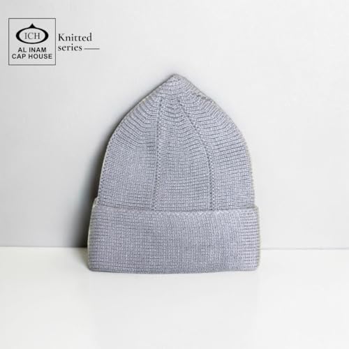 Image of ICH Premium Knitted Cap Model No. (N-02) | Stretchable Free Size Kufi Cap | Soft, Comfortable & Breathable Headwear, Prayer, Travel & Casual Use