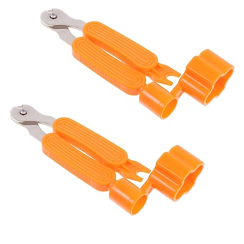 ERINGOGO 2pcs String 3 Guitar String Changing Tools String Cut Pliers for Easy Winding Cutting and Pin Pulling Durable Orange Guitar Accessories for Stringed Instruments