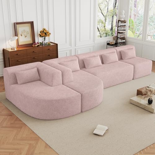 Brabrety Modern 143.7" Upholstered Sectional